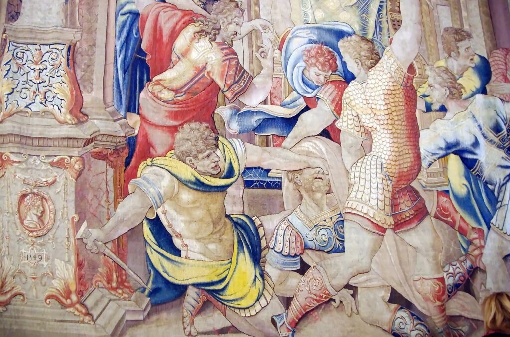 La morte di Giulio Cesare' Galleria degli Arazzi nel Museo del Vaticano Roma